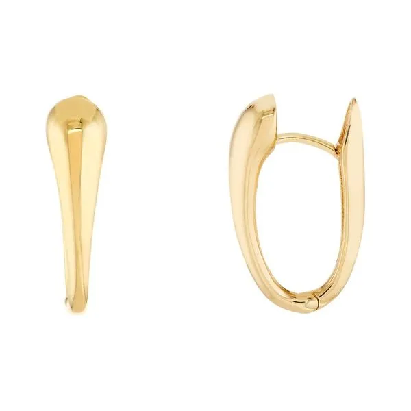 Tapered Oval Hoop Earrings