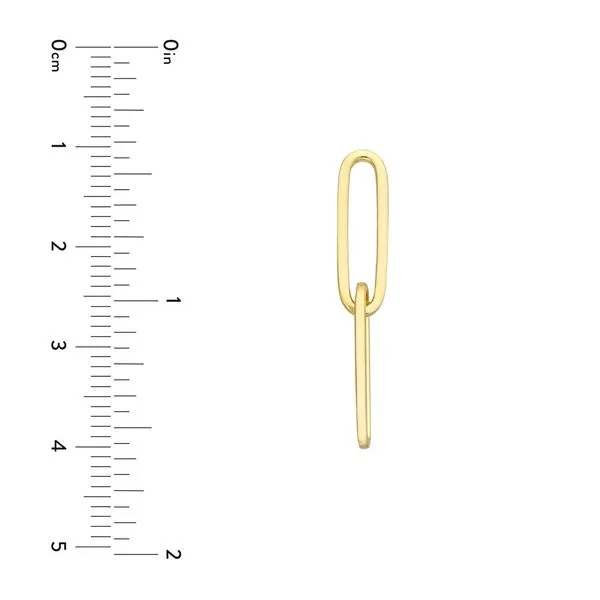 Paper Clip Dangle Earrings on Post Back