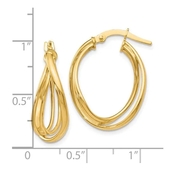 Polished Twist Hoop Earrings