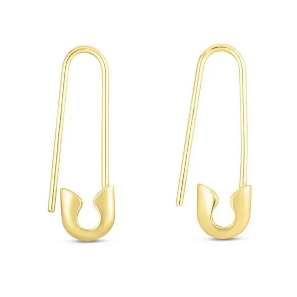14K Safety Pin Earring Image 2 Miner's Den Jewelers Royal Oak, MI