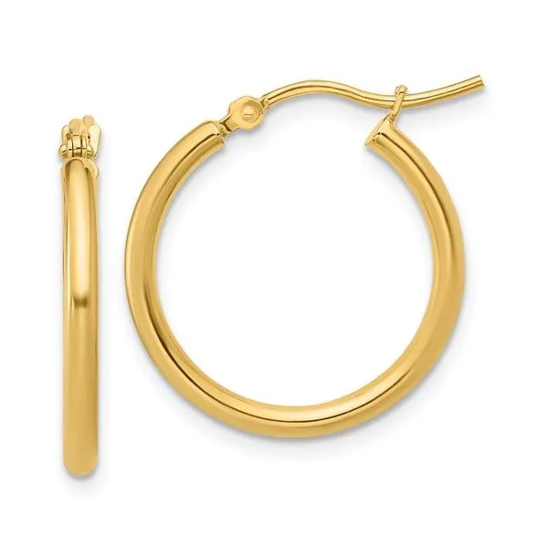 Gold Hoops 2x20mm Miner's Den Jewelers Royal Oak, MI