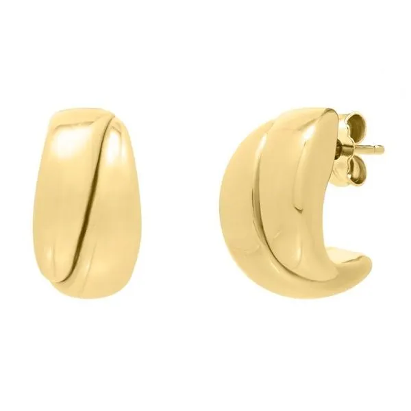 Gold Split Puffed Up Hoops Miner's Den Jewelers Royal Oak, MI