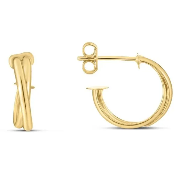 Crossover Hoop Earrings Miner's Den Jewelers Royal Oak, MI