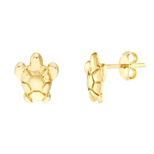 Sea Turtle Micro Stud Earrings Miner's Den Jewelers Royal Oak, MI