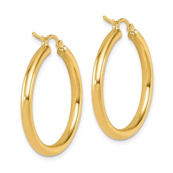 3x30mm Gold Hoop Earrings