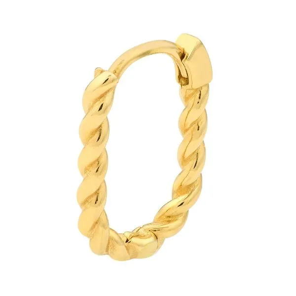 Oval Twist Hoop Earrings Image 2 Miner's Den Jewelers Royal Oak, MI