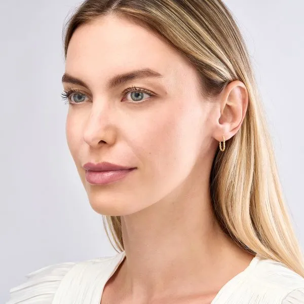 Oval Twist Hoop Earrings Image 3 Miner's Den Jewelers Royal Oak, MI