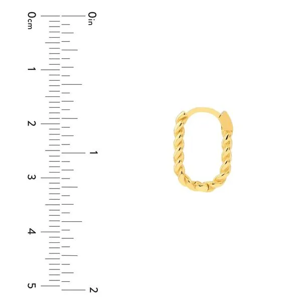 Oval Twist Hoop Earrings Image 4 Miner's Den Jewelers Royal Oak, MI
