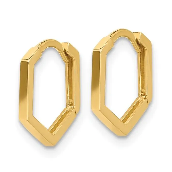 Geometric Hoop Earrings Image 2 Miner's Den Jewelers Royal Oak, MI