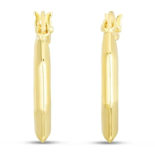 Puffed Hexagon Hoops Image 2 Miner's Den Jewelers Royal Oak, MI