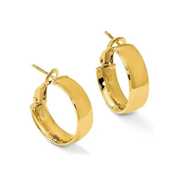 10K 5.8mm Hoop Earrings Image 2 Miner's Den Jewelers Royal Oak, MI
