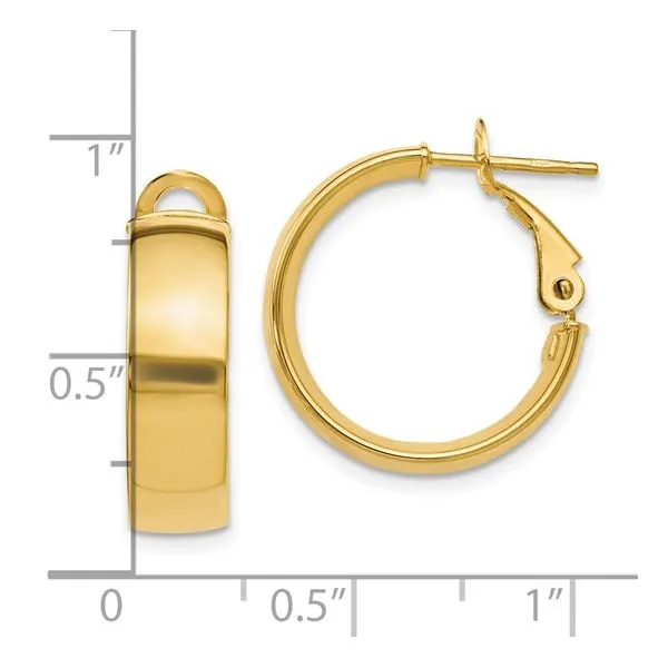 10K 5.8mm Hoop Earrings Image 4 Miner's Den Jewelers Royal Oak, MI