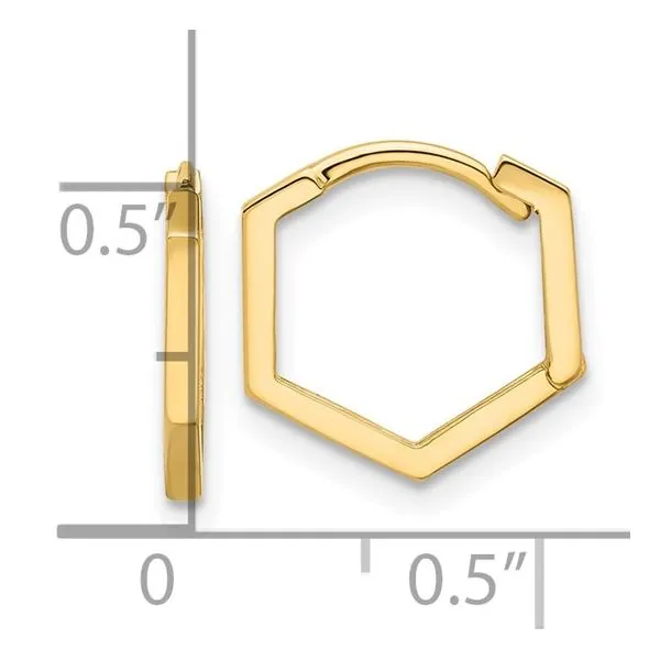 Geometric Hoop Earrings Image 4 Miner's Den Jewelers Royal Oak, MI