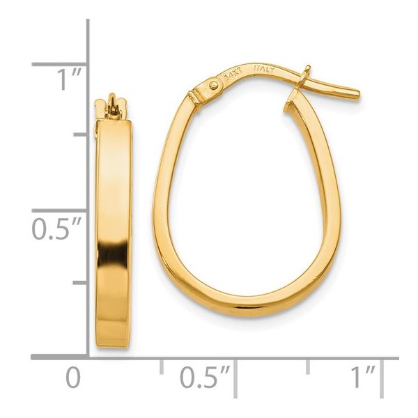 U-Shape Hoop Earrings Image 3 Miner's Den Jewelers Royal Oak, MI