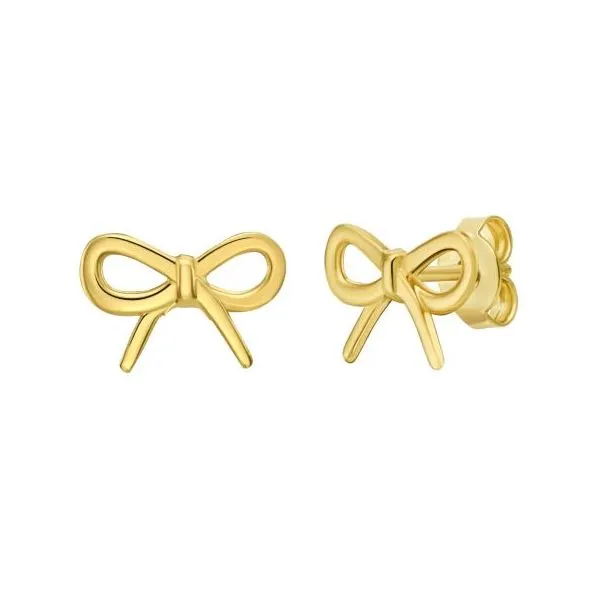 Gold Bow Earrings Miner's Den Jewelers Royal Oak, MI