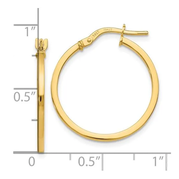 Polished Hoop Earrings Image 4 Miner's Den Jewelers Royal Oak, MI