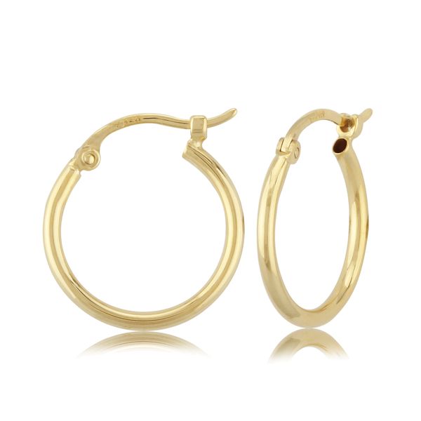Small Hoop Earrings 15mm Miner's Den Jewelers Royal Oak, MI