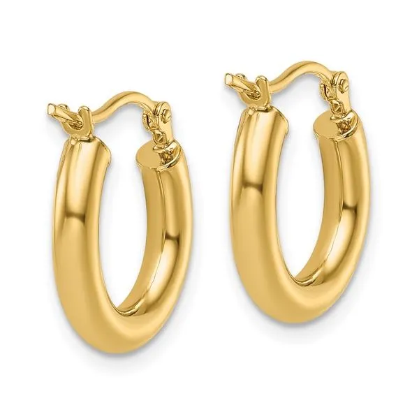 15mm Gold Hoop Earrings Image 4 Miner's Den Jewelers Royal Oak, MI