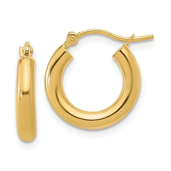 15mm Gold Hoop Earrings Miner's Den Jewelers Royal Oak, MI