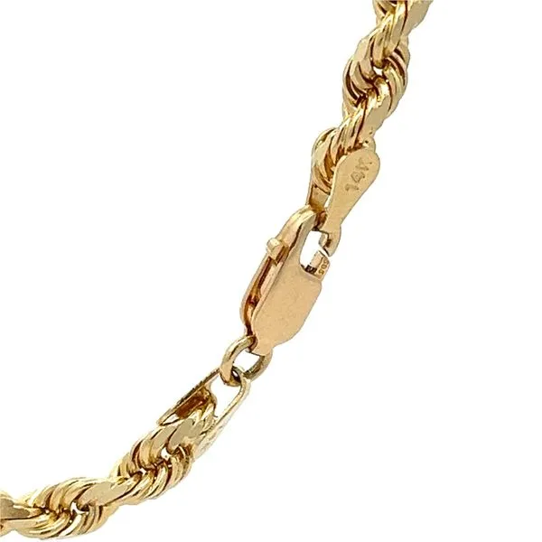 3.3mm 14 Karat Yellow Gold Diamond Cut Rope Chain - 24" Image 2 Miner's Den Jewelers Royal Oak, MI