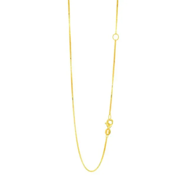 16-18\ - 14K Yellow Gold 0.8mm Extendable Box Chain