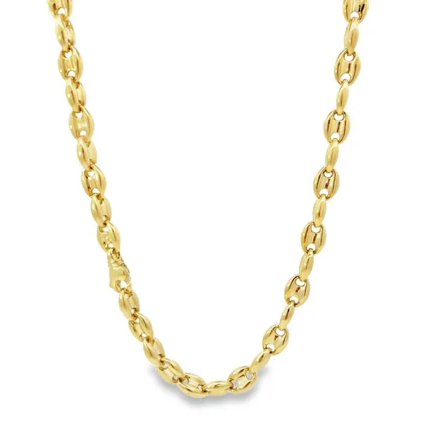 Puffed Mariner Gucci Link 14 Karat Yellow Gold Chain  Miner's Den Jewelers Royal Oak, MI