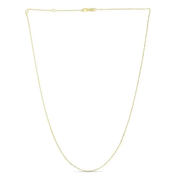 16-17-18\ - 14K Yellow Gold 0.87mm Extendable D/C Cable C...
