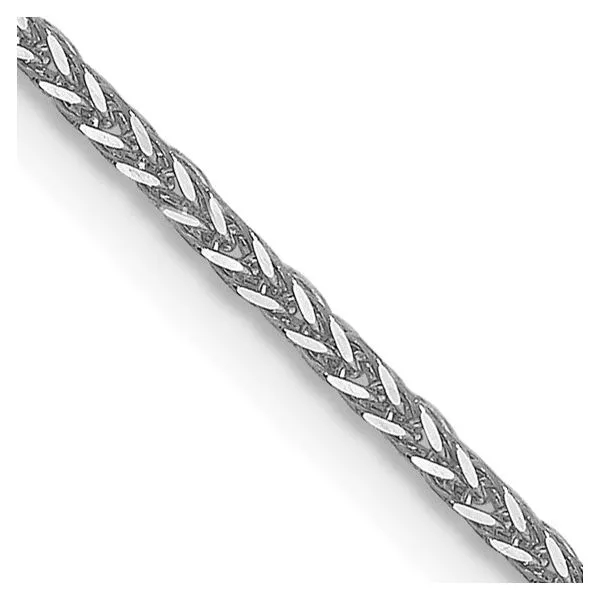 18\ - 14K White Gold 1mm D/C Quadra Wheat Chain
