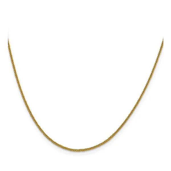 20\ - 14K Yellow Gold 1mm D/C Quadra Wheat Chain