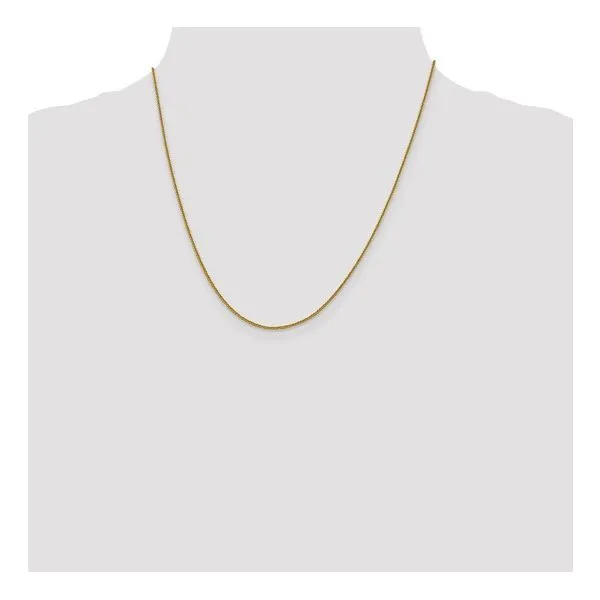 20\ - 14K Yellow Gold 1mm D/C Quadra Wheat Chain