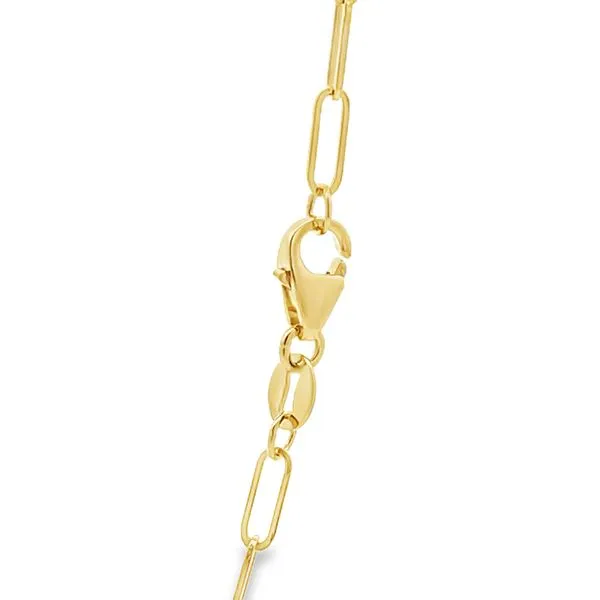 24\ - 14K Yellow Gold 2.1mm Paper Clip Chain