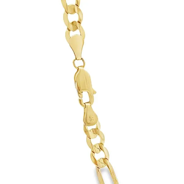22\ - 14K Yellow Gold 5.75mm Solid Figaro Chain