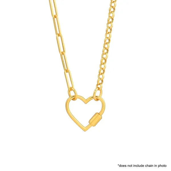 Heart Shaped Twist Barrel Lock Clasp Image 4 Miner's Den Jewelers Royal Oak, MI