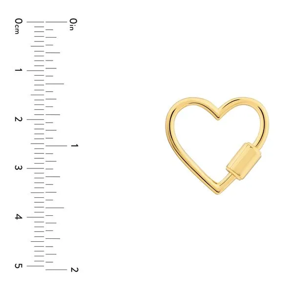 Heart Shaped Twist Barrel Lock Clasp Image 5 Miner's Den Jewelers Royal Oak, MI