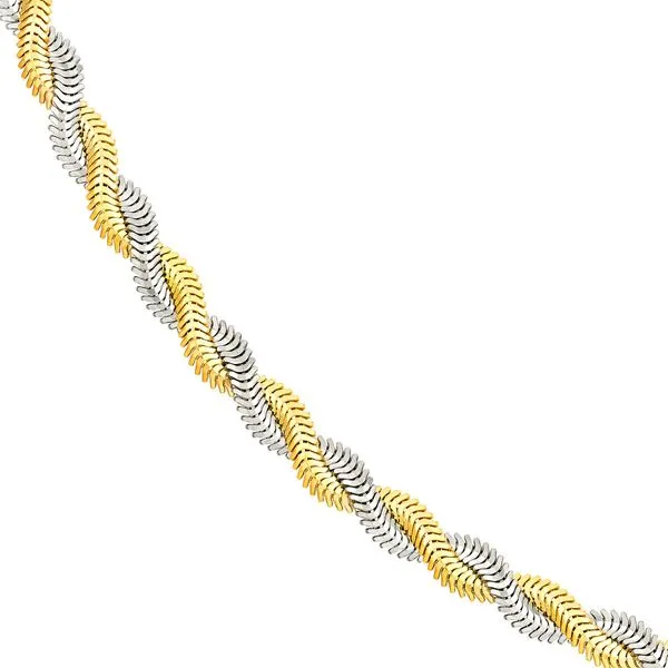 Two-Tone Braided Snake Chain Miner's Den Jewelers Royal Oak, MI