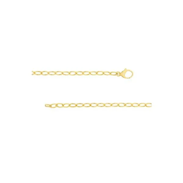 Diamond Pear Lock Oval Link Chain