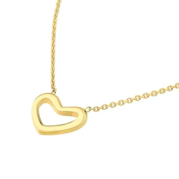 Mini Open Heart Necklace Image 2 Miner's Den Jewelers Royal Oak, MI