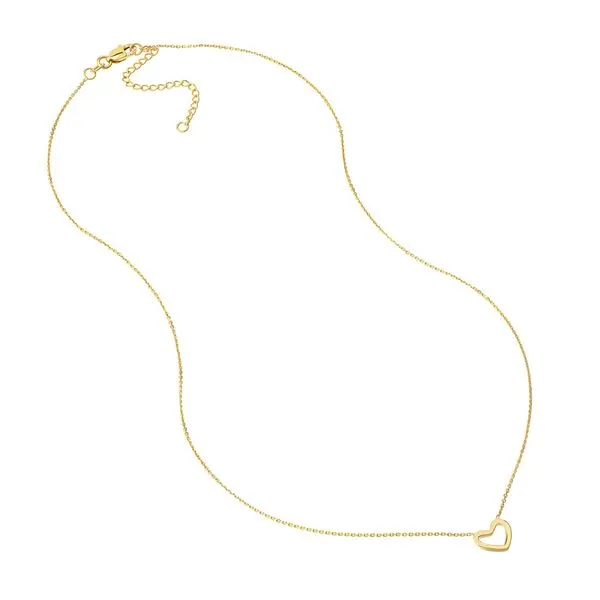 Mini Open Heart Necklace Image 3 Miner's Den Jewelers Royal Oak, MI