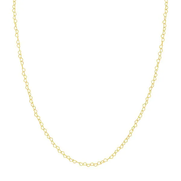 3.50mm Twist Heart Chain Image 2 Miner's Den Jewelers Royal Oak, MI
