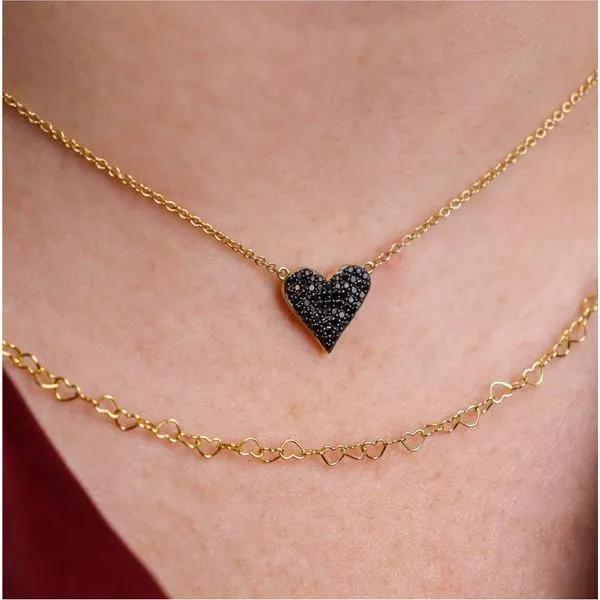 3.50mm Twist Heart Chain Image 5 Miner's Den Jewelers Royal Oak, MI