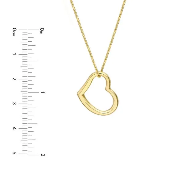 Open Heart Pendant Adjustable Necklace