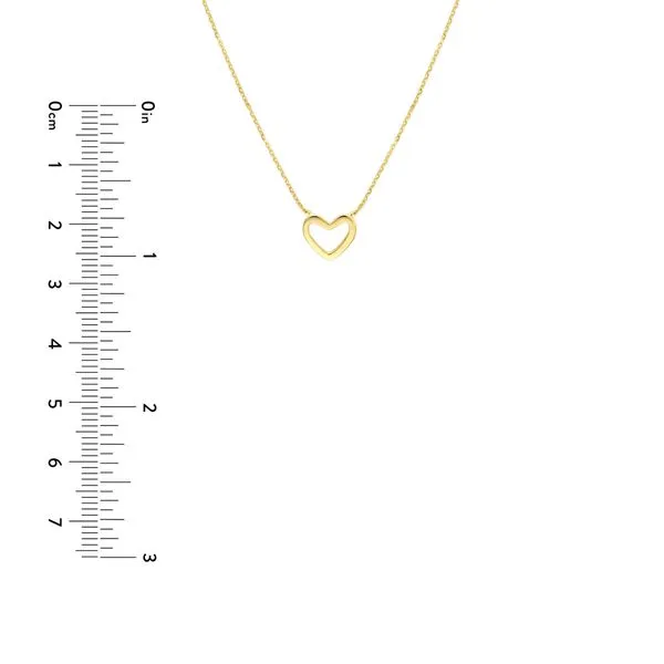 Mini Open Heart Necklace Image 5 Miner's Den Jewelers Royal Oak, MI