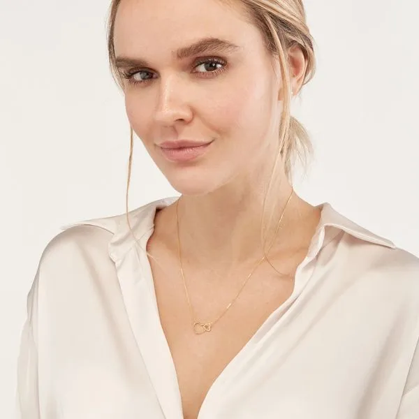 Interlocked Open Hearts Necklace