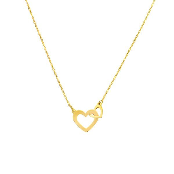 SoYou Mini Interlocked Hearts Adjustable Necklace Miner's Den Jewelers Royal Oak, MI