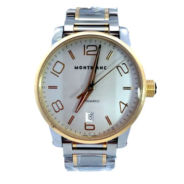 Two Tone Stainless Steel Montblanc Automatic Watch With Date Miner's Den Jewelers Royal Oak, MI