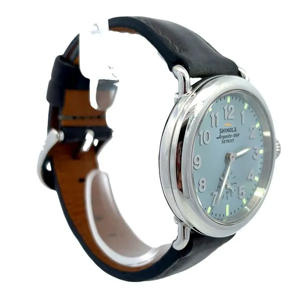 Shinola Blue Face Stainless Steel Quartz Argonite 1069 Watch Image 2 Miner's Den Jewelers Royal Oak, MI
