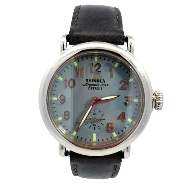 Shinola Blue Face Stainless Steel Quartz Argonite 1069 Watch Miner's Den Jewelers Royal Oak, MI
