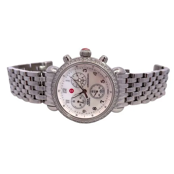 Michele Stainless Steel Chronograph Watch Image 3 Miner's Den Jewelers Royal Oak, MI