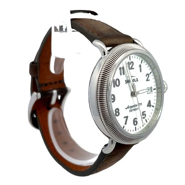 Shinola Argonite 7150 Brown Leather Quartz Watch Image 2 Miner's Den Jewelers Royal Oak, MI
