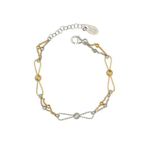 Two Tone Silver Bracelet